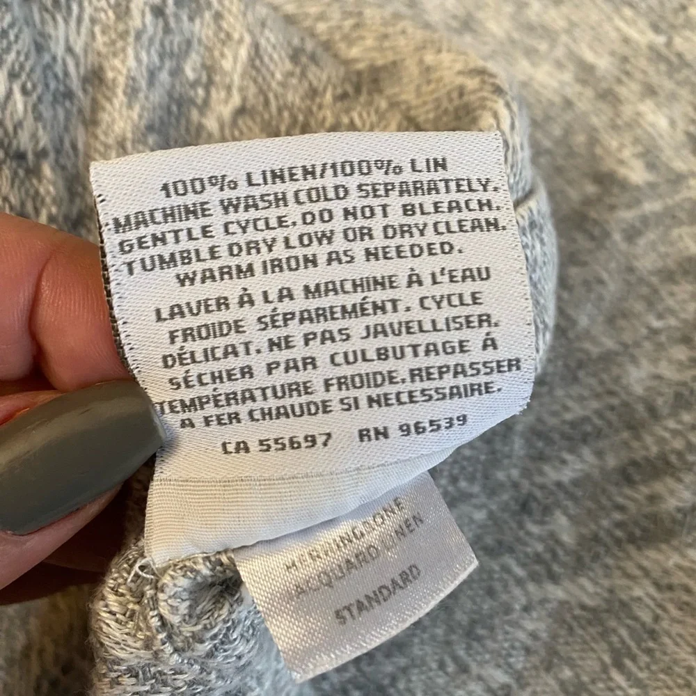 Restoration Hardware Herringbone Jacquard Linen Standard LOUNGER Sham Mist $269